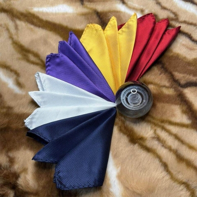 Picture of Light Pattern Solid Color Pocket Square – 23x23cm Men’s Suit Pocket Scarf (1Pc) (5p Combo 1,Int: One size)