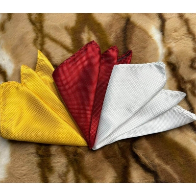 Picture of Light Pattern Solid Color Pocket Square – 23x23cm Men’s Suit Pocket Scarf (1Pc) (3p Combo 4,Int: One size)