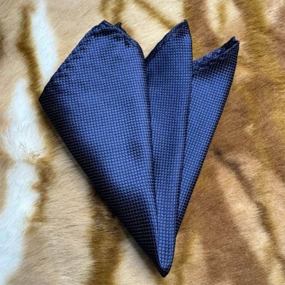 Picture of Light Pattern Solid Color Pocket Square – 23x23cm Men’s Suit Pocket Scarf (1Pc) (Dark blue,Int: One size)