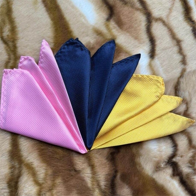 Picture of Light Pattern Solid Color Pocket Square – 23x23cm Men’s Suit Pocket Scarf (1Pc) (3p Combo 2,Int: One size)