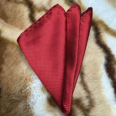 Picture of Light Pattern Solid Color Pocket Square – 23x23cm Men’s Suit Pocket Scarf (1Pc) (Maroon,Int: One size)