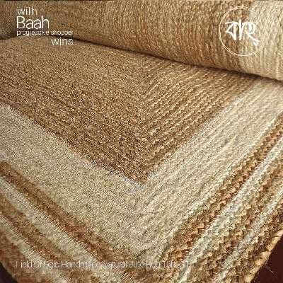 Picture of Baah's Field Of Gold Handmade Natural Jute Rug 16ft x11ft-natural