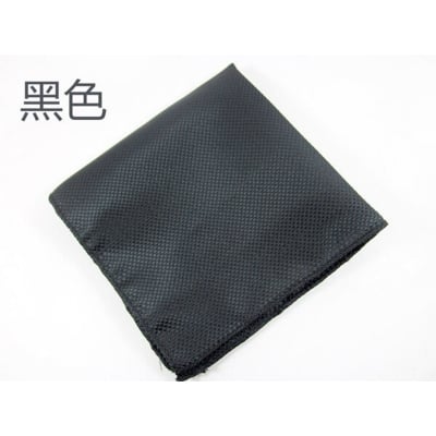 Picture of Light Pattern Solid Color Pocket Square – 23x23cm Men’s Suit Pocket Scarf (1Pc) (Black,Int: One size)