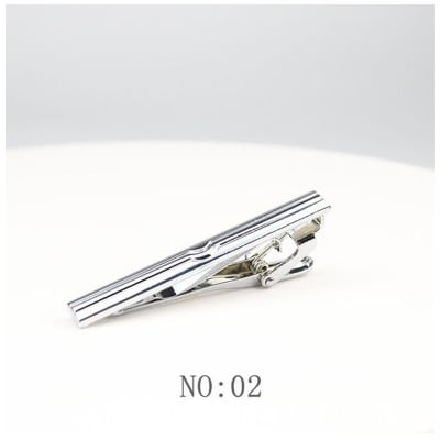 Picture of Elegant Men's Business Formal Silver Metal Tie Clip 5cm - Fashion Accessory (NO-02,Int: One size)