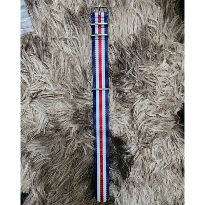 Picture of Fashionable Nylon Metal Watch Strap for man - 22mm (1Ps) (Tommy Hilfgr Stripe)