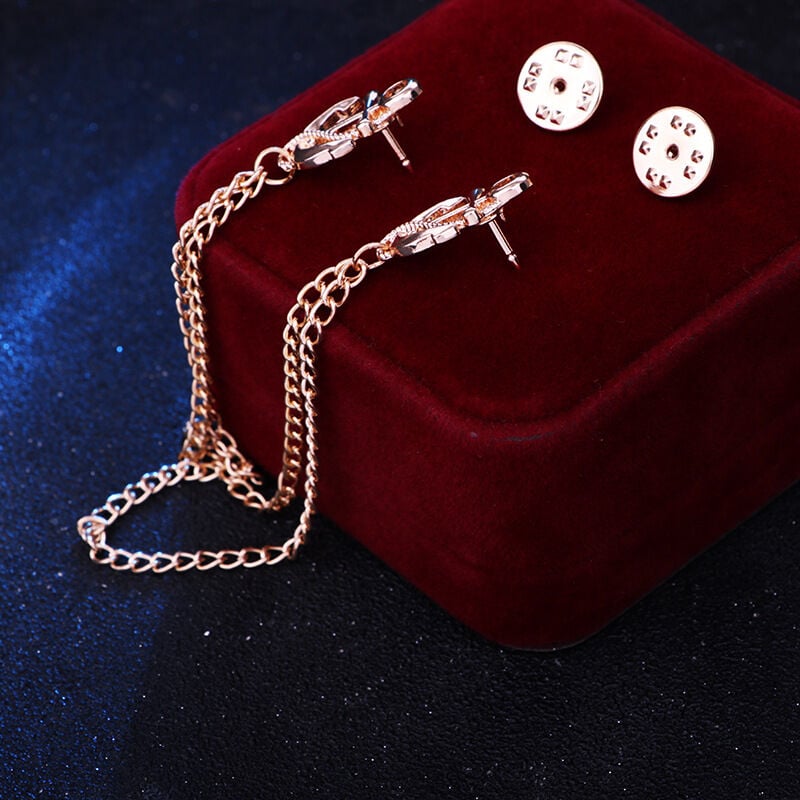 Picture of Paired Small Anchor Chain Brooch For Shirt Collar/Suit Fashion Accessories (Silver)