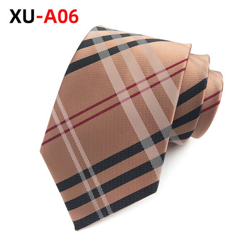 Picture of Burb*rry Check Pattern Neck Tie For Men (1 PS) With Box (XU-A06,Int: One size)