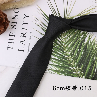 Picture of High Grade Casual Slim Neck Tie For Men 6cm (1Ps) With Box (Design- 015 (Black),Int: One size)