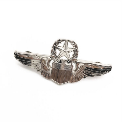 Picture of Wings Star Metal Badge Brooch For Men Fashion Accessories (Pilot Badge Silver)