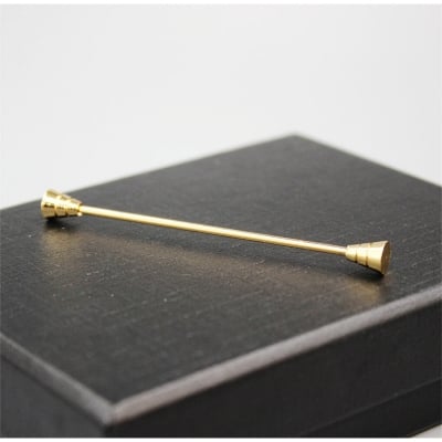 Picture of Round Head Shirt Collar Bar For Men Shirt Fashion Accessories (1ps) (Conical Gold)