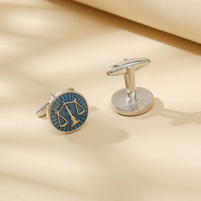 Picture of Scale Symbol French Cufflinks Pair for Lawyer/Law Professions (1 Pair) (Silver)