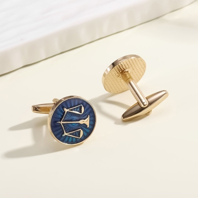 Picture of Scale Symbol French Cufflinks Pair for Lawyer/Law Professions (1 Pair) (Gold)