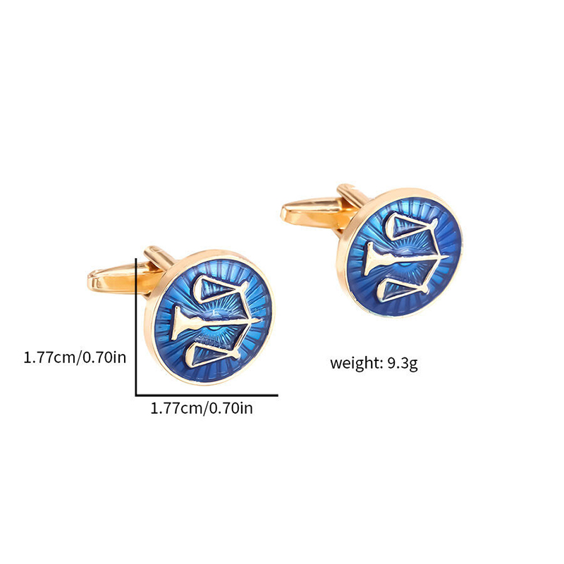 Picture of Scale Symbol French Cufflinks Pair for Lawyer/Law Professions (1 Pair) (Gold)