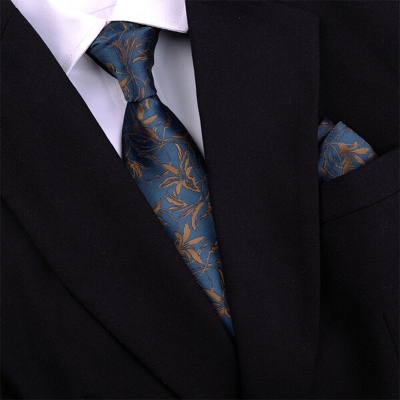 Picture of Men's High-Density Luxury Polyester Silk Fabrics Tie Box 5 Item Set (1ps) (Floral Green,Int: One size)