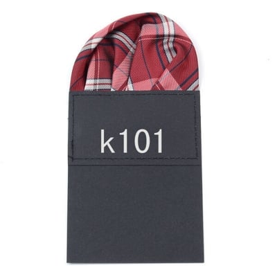 Picture of Readymade Folded Pattern Pocket Square For Men Suit Pocket Scarf (1PS) (Maroon Check,Int: One size)