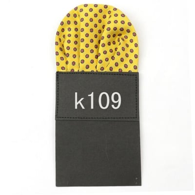 Picture of Readymade Folded Pattern Pocket Square For Men Suit Pocket Scarf (1PS) (Yellow,Int: One size)