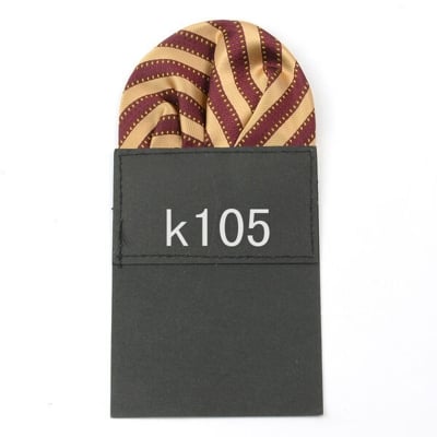 Picture of Readymade Folded Pattern Pocket Square For Men Suit Pocket Scarf (1PS) (Golden & Brown,Int: One size)