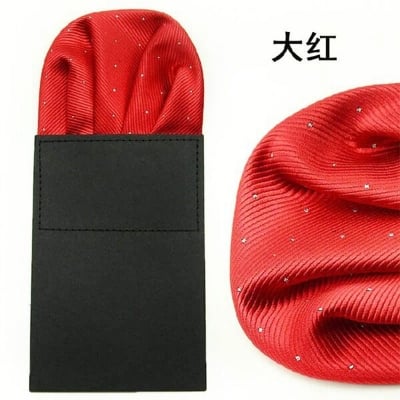 Picture of Readymade FoldedSolid Color Pocket Square For Men Suit Pocket Scarf (1PS) (Red,Int: One size)