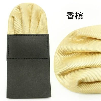 Picture of Readymade FoldedSolid Color Pocket Square For Men Suit Pocket Scarf (1PS) (Golden,Int: One size)