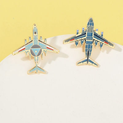 Picture of New Design Aircraft Brooch For Men Suit Lapel Accessories (1ps) (1 Pair)