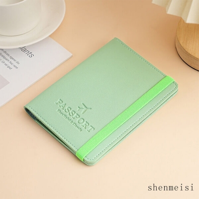 Picture of PU Leather Passbook Bag Multi-function Passbook Holder Passport ID Holder (Light green)