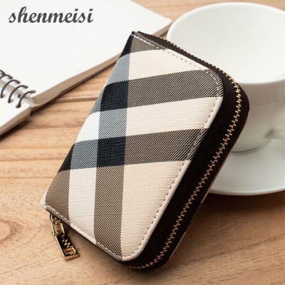 Picture of Men's and Women's Multiple Card Holder Zipper Small Coin Purse (Striped White)