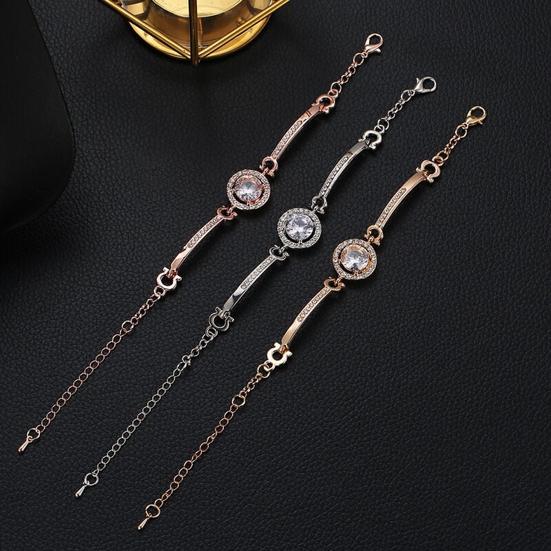 Picture of Crystal Stoned Bracelet for Women – Elegant Fashion Jewelry (1p) (Silver)