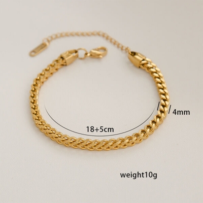 Picture of Titanium Steel Gold Plated Bracelet for Women 1ps (Design - 01)