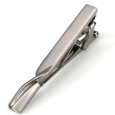 Picture of Twisted Plain Metal Premium Tie Clip for Men – Fashion Accessory (1 p) (Twisted Black)