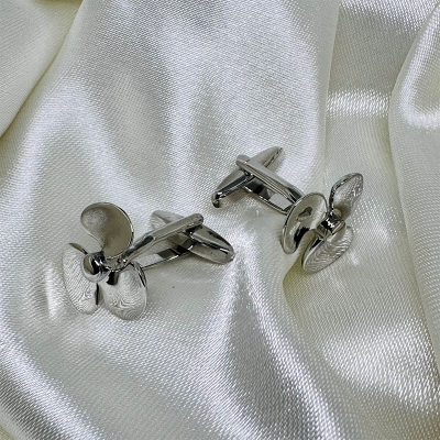 Picture of Fancy Cufflinks For Men-French Cuff Shirt Button Accessory (Fan Blade)