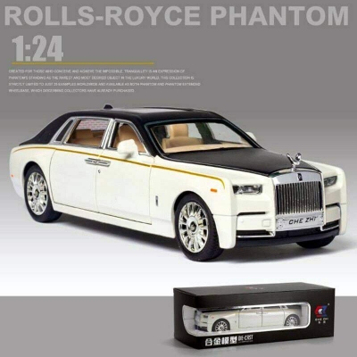 Picture of 1:24 Rolls Royce Phantom Diecast Alloy Car – 6-Door Open Luxury Model with Sound & Light – Metal Simulation Toy Vehicle for Gift 