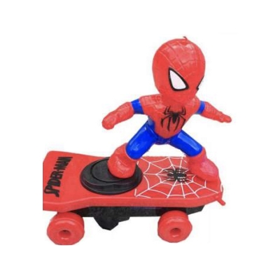 Picture of Spider sense Spiderman Scooter Electric Car Rotating Rock Music Light Car Toys Small Gifts Red