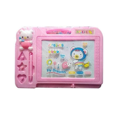 Picture of Plastic Writing Board Pink And White - Chess Board Multicolor
