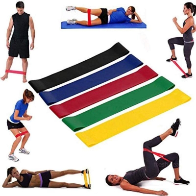 Picture of 5 Pieces Exercise Resistance Belt Multicolor