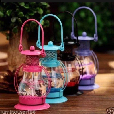 Picture of Atorakushon Gel Candle Hurricane Gel Lantern Candle For Birthday Decoration Diwali Gift - Clock 