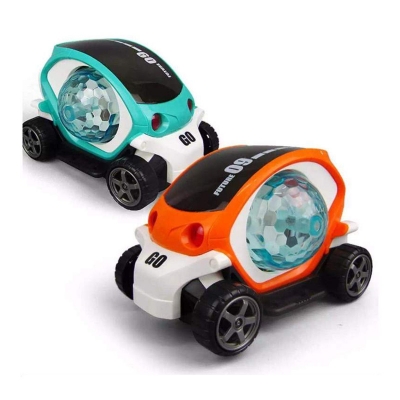 Picture of shwapnoChura 3D Light Toy Car Colorful Music Cartoon Electric Rotating Simulation Car Black
