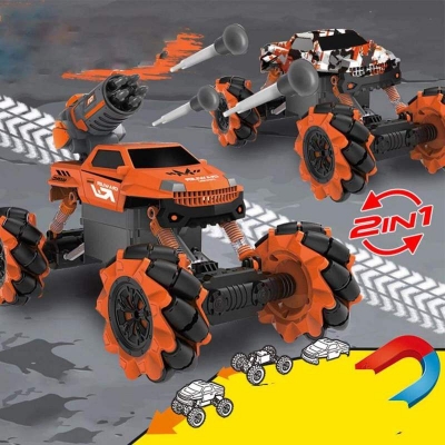 Picture of New 3 in 1 RC Rock Crawler Stunt Truck Toys with Bubble Shooting Water Gun Function Multicolor
