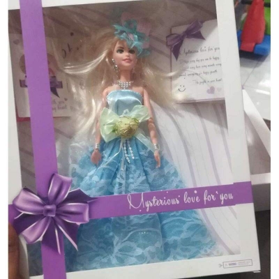 Picture of Belle Baby Brown Hair Style Joint Movable Barbie Doll Multicolor