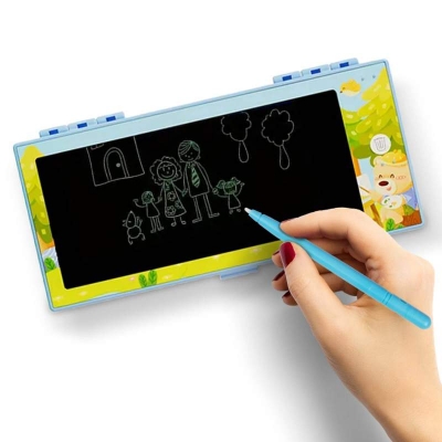Picture of Magic Pencil Box for Kids Special Pencil Case with LCD Screen and Writing Pen with Erase Button | Pen Case for Students | Pencil Box for Boys & Girls Best Birthday Gift Multicolor