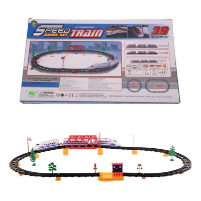 Picture of 39 pcs Battery Operated Big size Simulation Bullet Train for kids Antique White