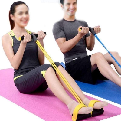 Picture of Gadget Bucket Ab Builder and Tummy Trimmer Ab Pull Exerciser Body Trimmer Keep Body Fit Slim Ab Exerciser - Hand Grip - Hand Grip Multicolor