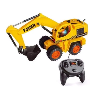 Picture of Remote Control JCB RC Crane Truck Excavator Shovel Loader Toy Yellow
