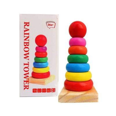 Picture of Toyshine Mini Rainbow Stacking Rings with Multiple Shapes Making 