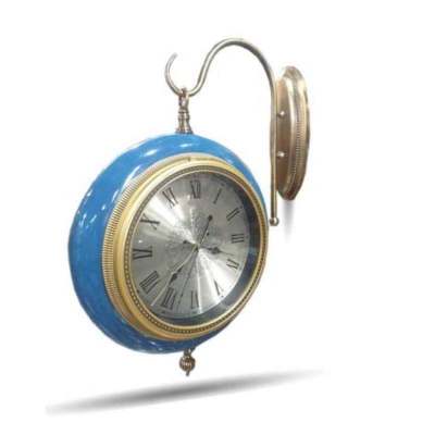 Picture of Metal With Heavy Mable Body Wall Hinging Clock Double Dial Clock Blue