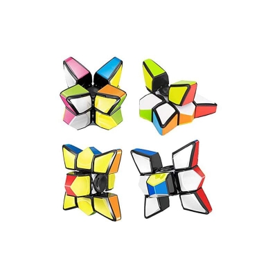 Picture of Fidget Spinner 1X3X3 Speed Cube 2 in 1 Stickerless Brain Teasers Magic Puzzle Spinning Top Cube Stress Relief Toys Kids Adults 