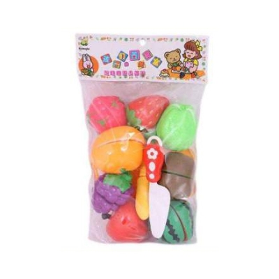 Picture of Kitchen Food Fruit Vegetable Cutting Toys Educational Toy Safety Children Kitchen Toys Sets Fruit Cutter Multicolor