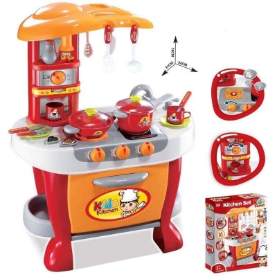 Picture of GOODNESS INTERNATIONAL 3 in 1 Little Chef Kids Kitchen Play Set of 31PCS with Light & Sound Multicolor