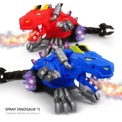 Picture of Light Up T-Rex Walking Dinosaur LED Toy Fire Breathing Mist Spray Dragon Sounds Green