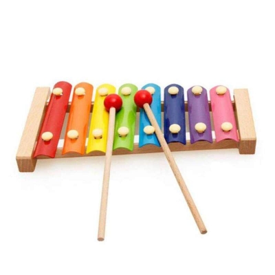 Picture of Wooden Xylophone Hand Knock Piano Musical Toy for Kids - Multicolor