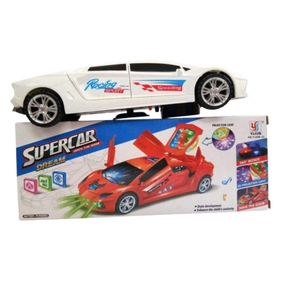 Picture of Dream Super Car Open The Door 360° Rotating with 3D Projector Light White And Red